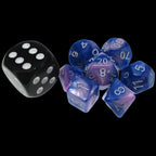 TDSO Duel Blue & Pink MINI 10mm 7 Dice Polyset