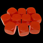 TDSO Opaque Blank Orange 16mm 10 x D6 Dice Set