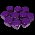 TDSO Opaque Blank Light Purple 16mm 10 x D6 Dice Set