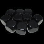 TDSO Opaque Blank Black 16mm 10 x D6 Dice Set