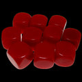 TDSO Opaque Blank Red 16mm 10 x D6 Dice Set