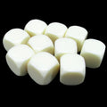 TDSO Opaque Blank Ivory 16mm 10 x D6 Dice Set