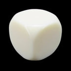 TDSO Opaque Blank Ivory 16mm 10 x D6 Dice Set
