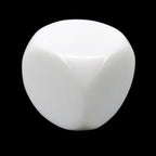 TDSO Opaque Blank White 16mm 10 x D6 Dice Set