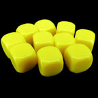 TDSO Opaque Blank Yellow 16mm 10 x D6 Dice Set