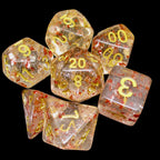 TDSO Metallic Flakes Ruby 7 Dice Polyset
