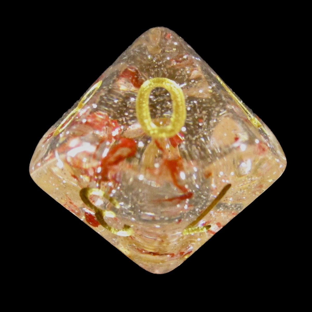 TDSO Metallic Flakes Ruby D10 Dice
