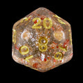 TDSO Metallic Flakes Ruby D20 Dice