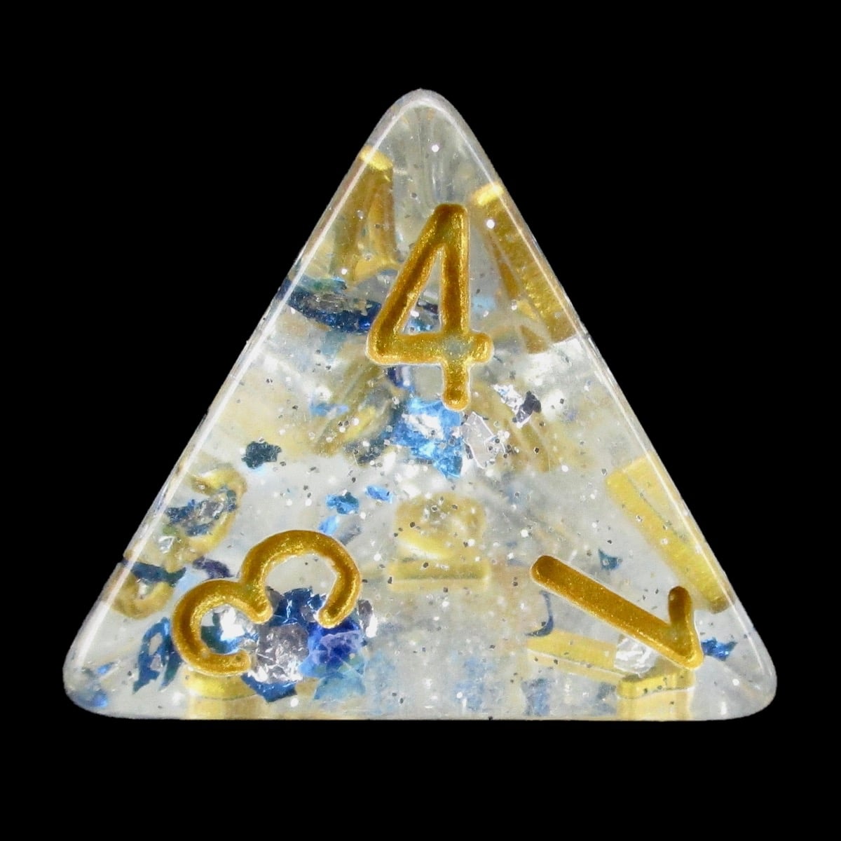 TDSO Metallic Flakes Sapphire D4 Dice