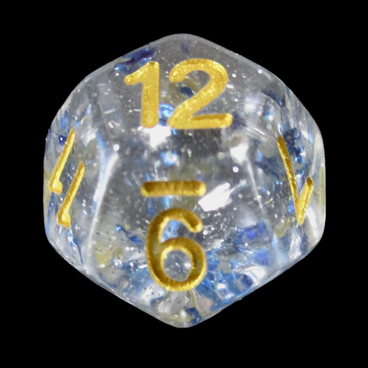 TDSO Metallic Flakes Sapphire D12 Dice