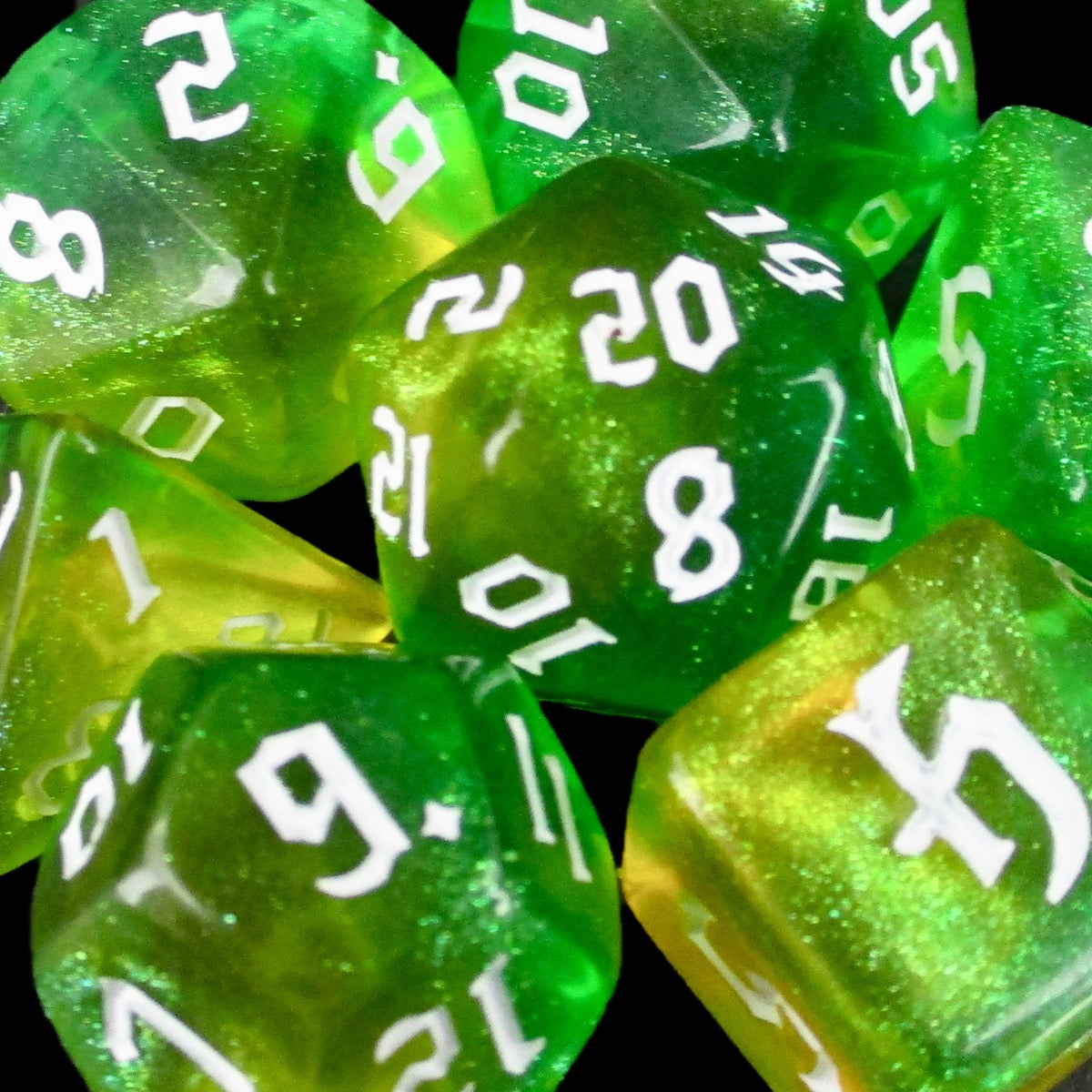 TDSO Aurora Script Fairy Tinker 7 Dice Polyset