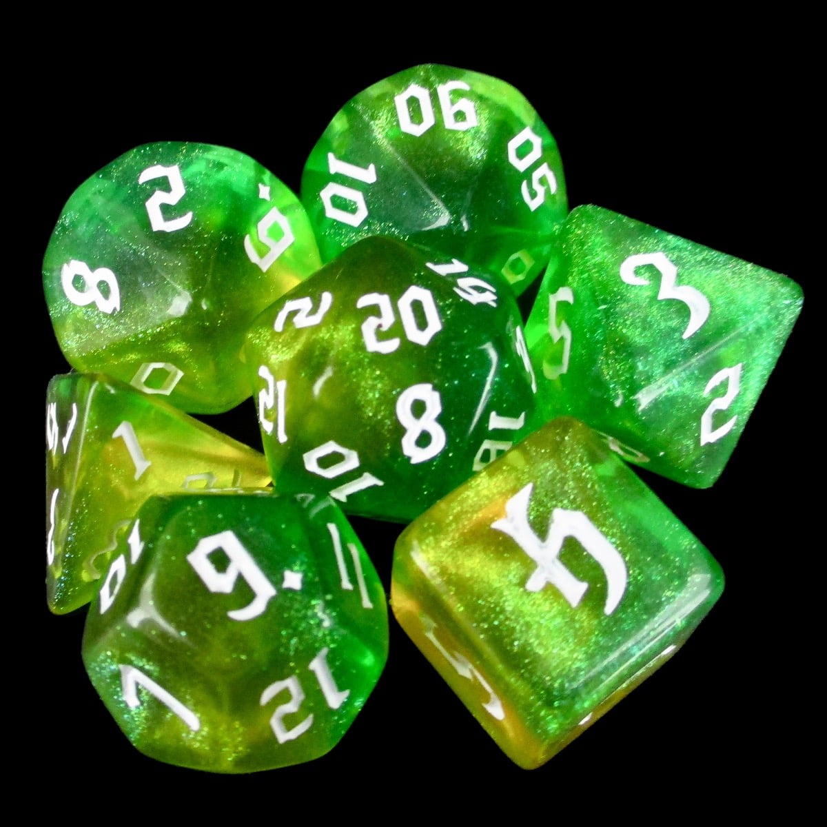 TDSO Aurora Script Fairy Tinker 7 Dice Polyset