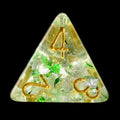 TDSO Metallic Flakes Emerald D4 Dice