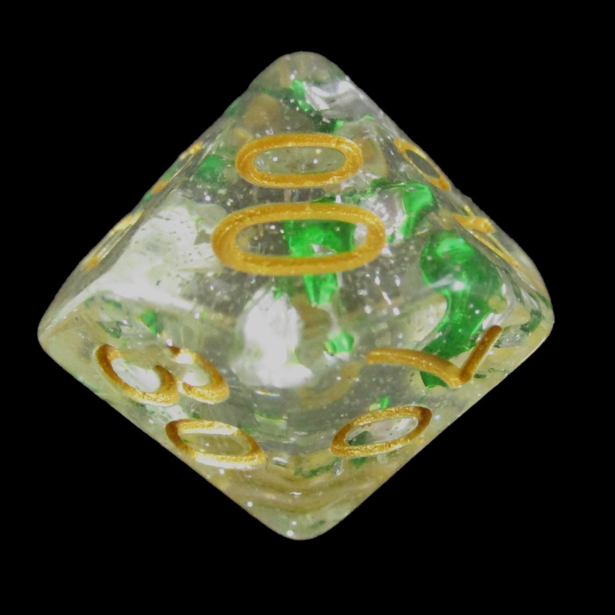 TDSO Metallic Flakes Emerald Percentile Dice