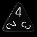 HALF PRICE CLEARANCE Role 4 Initiative Opaque Black & White D4 Dice