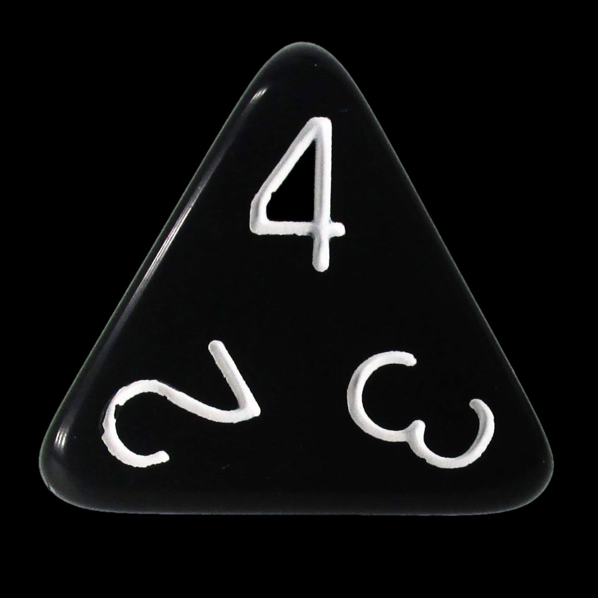 HALF PRICE CLEARANCE Role 4 Initiative Opaque Black & White D4 Dice