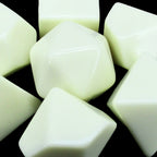 TDSO Opaque Blank Ivory 7 Dice Polyset