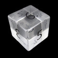 TDSO Gemstone Quartz Clear & Black D6 Dice