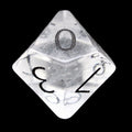 TDSO Gemstone Quartz Clear & Black D10 Dice
