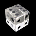 TDSO Gemstone Quartz Clear & Black D6 Spot Dice