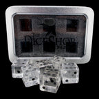 TDSO Gemstone Quartz Clear & Black 7 Dice Polyset
