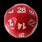 Impact Opaque Red & White D26 Dice