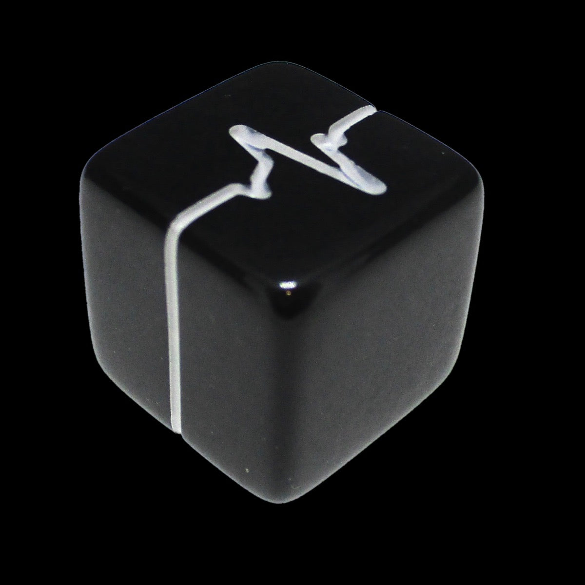 Impact Opaque Black & White Pulse - Fudge Fate D6 Dice