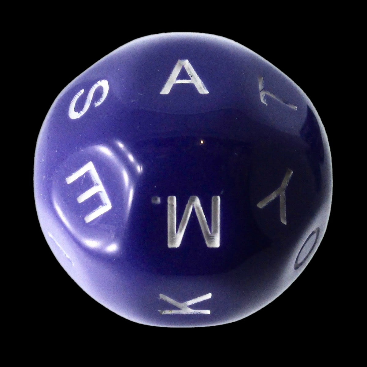 Impact Opaque Purple & White D26 Alphabet Dice