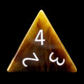 TDSO Gemstone Tiger Eye Gold & White D4 Dice