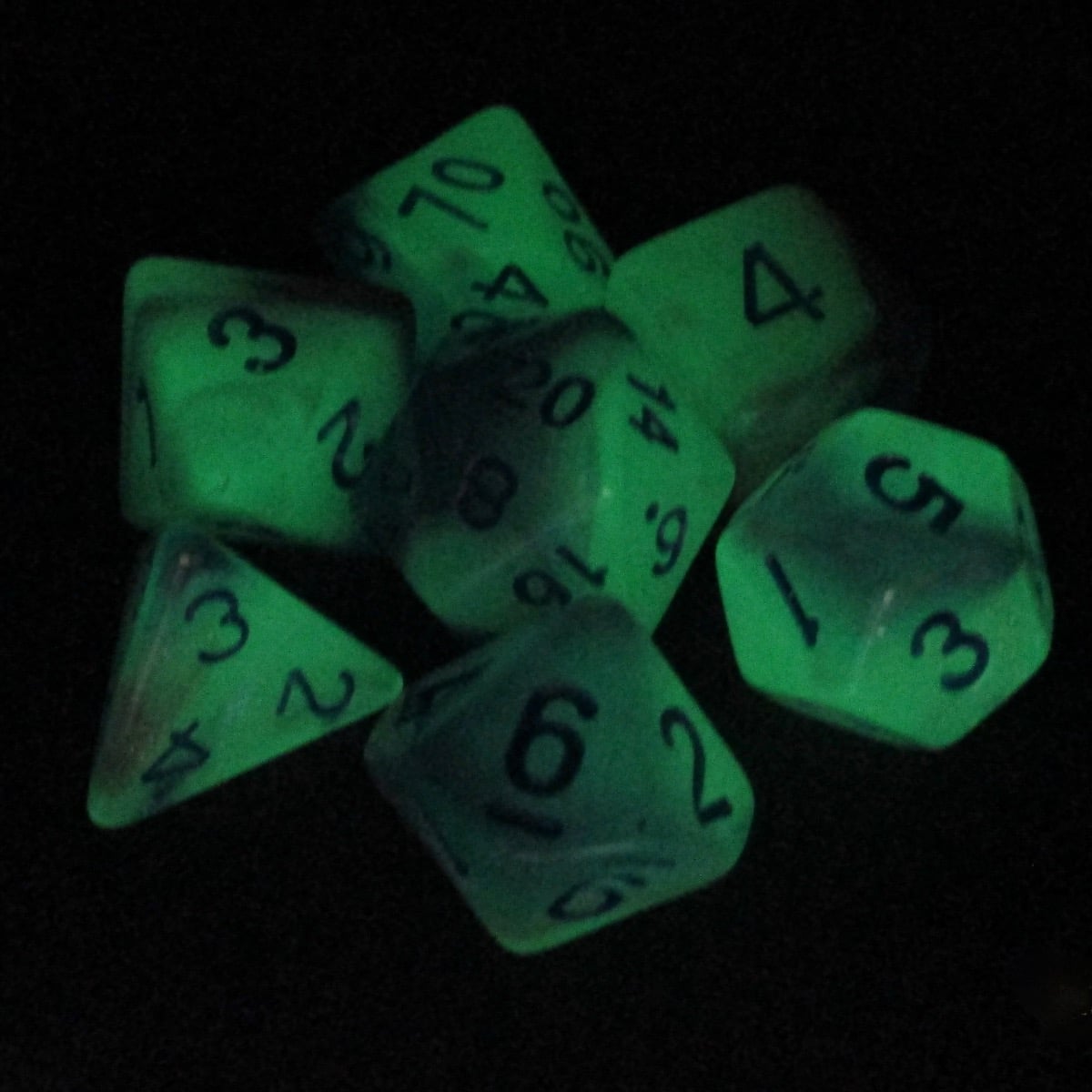 TDSO Merlins Prophecy Glow In The Dark 7 Dice Polyset LTD EDITION