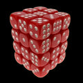 TDSO Opaque Red & White 36 x D6 Dice Set