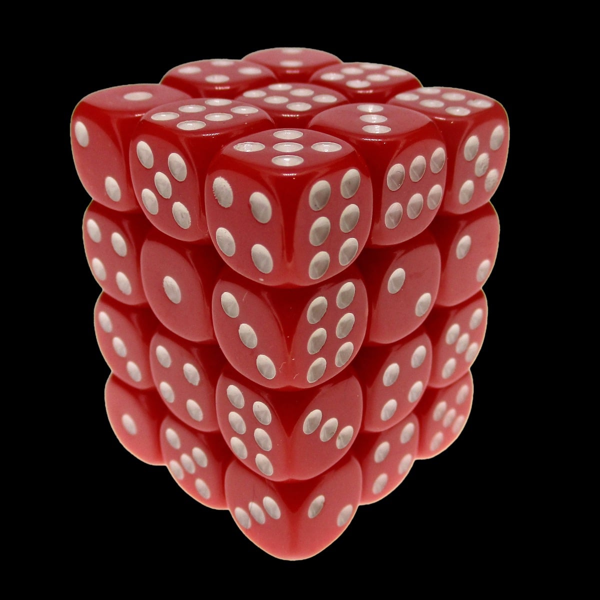 TDSO Opaque Red & White 36 x D6 Dice Set