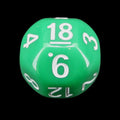 Impact Opaque Emerald Green & White D18 Dice