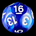 Impact Marbled Indigo & White D16 Dice