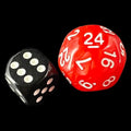 Impact Marbled Red & White D24 Dice