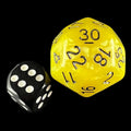 Impact Marbled Yellow & Black D30 Dice
