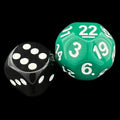 Impact Opaque Green & White D22 Dice