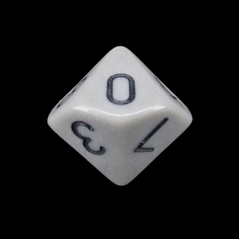 Impact Opaque Grey & Black D10 Dice