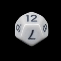 Impact Opaque Grey & Black D12 Dice
