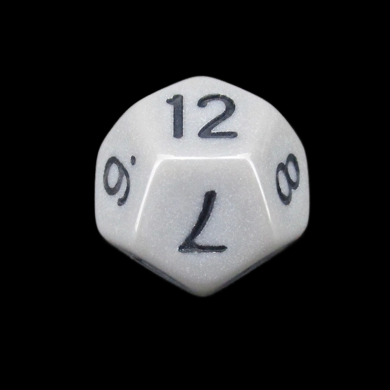 Impact Opaque Grey & Black D12 Dice