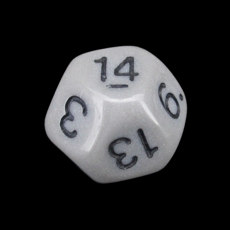Impact Opaque Grey & Black D14 Dice