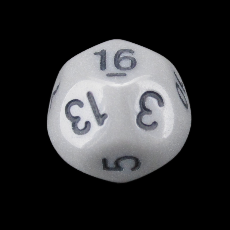 Impact Opaque Grey &amp; Black D16 Dice