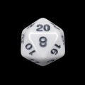 Impact Opaque Grey &amp; Black D20 Dice