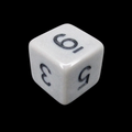 Impact Opaque Grey & Black D6 Dice