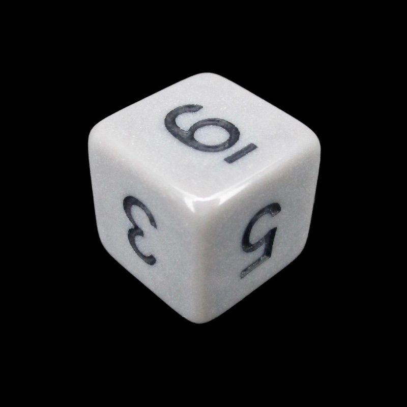 Impact Opaque Grey & Black D6 Dice