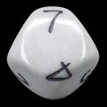 Impact Opaque Grey & Black D7 Dice