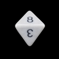 Impact Opaque Grey & Black D8 Dice