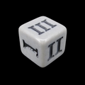Impact Opaque Grey & Black Roman Numeral D3 Dice