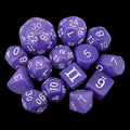 Impact Opaque Purple & White Dungeon Crawl Classics DCC 14 Dice Set