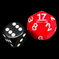 Impact Opaque Red & White D17 Dice